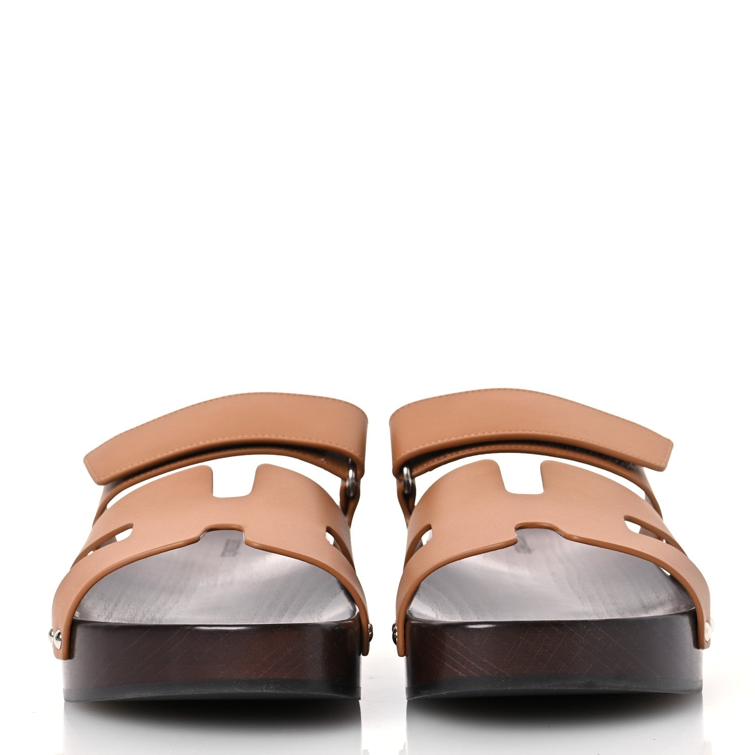 Hermes Calfskin Womens Kos Clog 39 Naturel 2 of 10