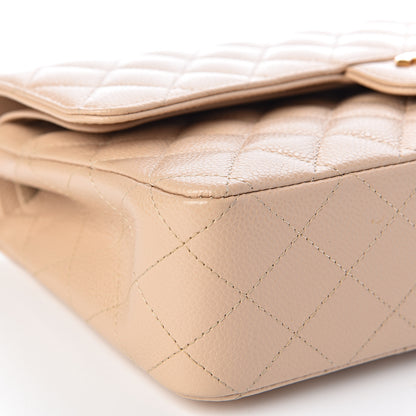 Chanel Caviar Quilted Medium Double Flap Beige Clair 11 of 13