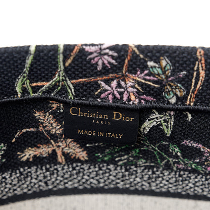 Christian Dior Canvas Embroidered Medium Herbarium Book Tote Black Multicolor 6 of 11