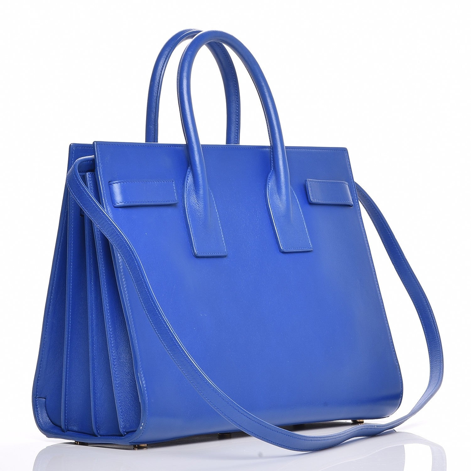 Saint Laurent Calfskin Small Sac De Jour Blue Majorelle 4 of 9