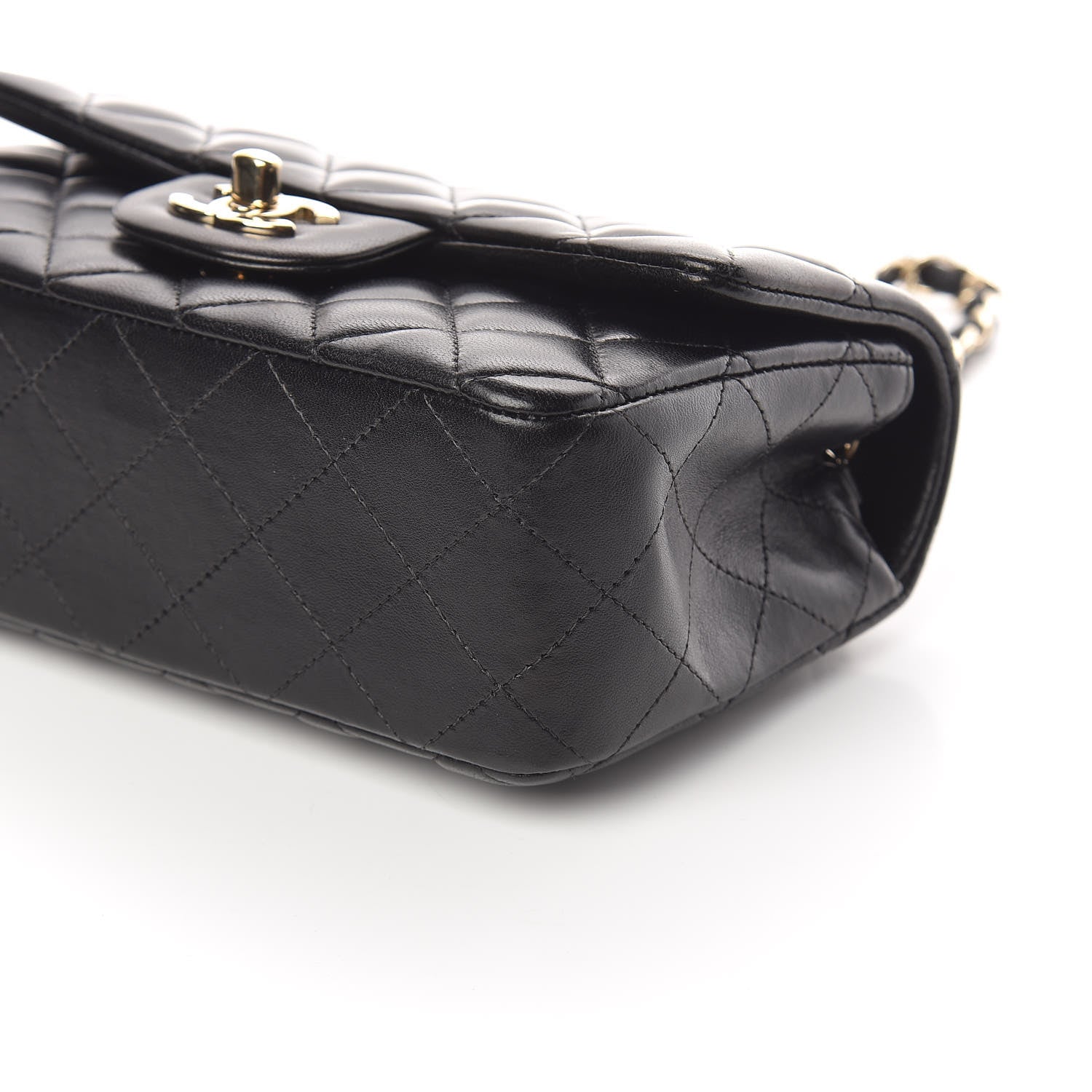 Chanel Lambskin Quilted Mini Rectangular Flap Black 6 of 10