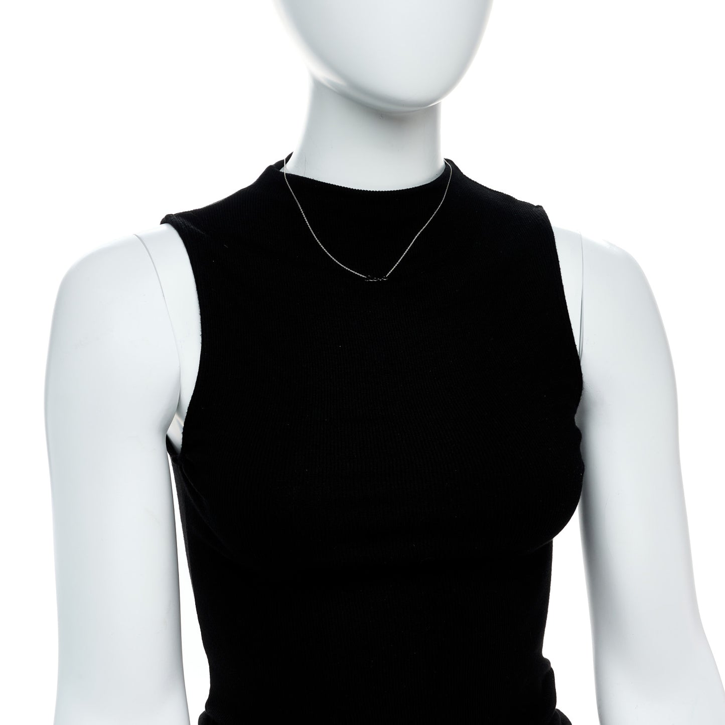18K White Gold Love Necklace