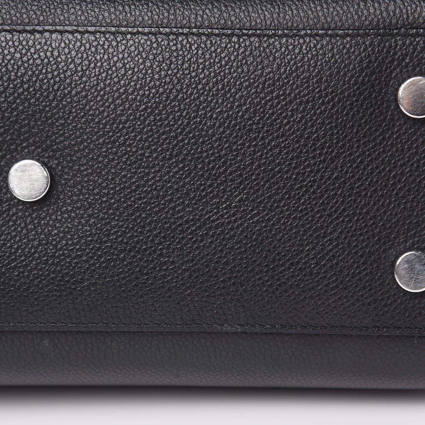 Grained Calfskin Baby Sac De Jour Black