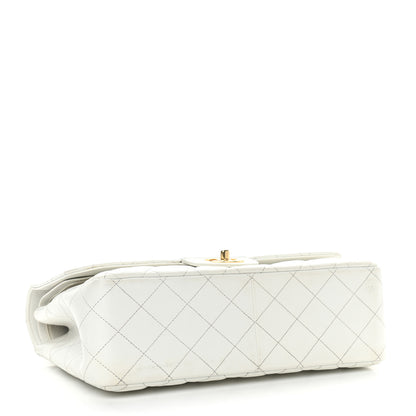 Chanel Caviar Quilted Jumbo Double Flap White 4 of 16