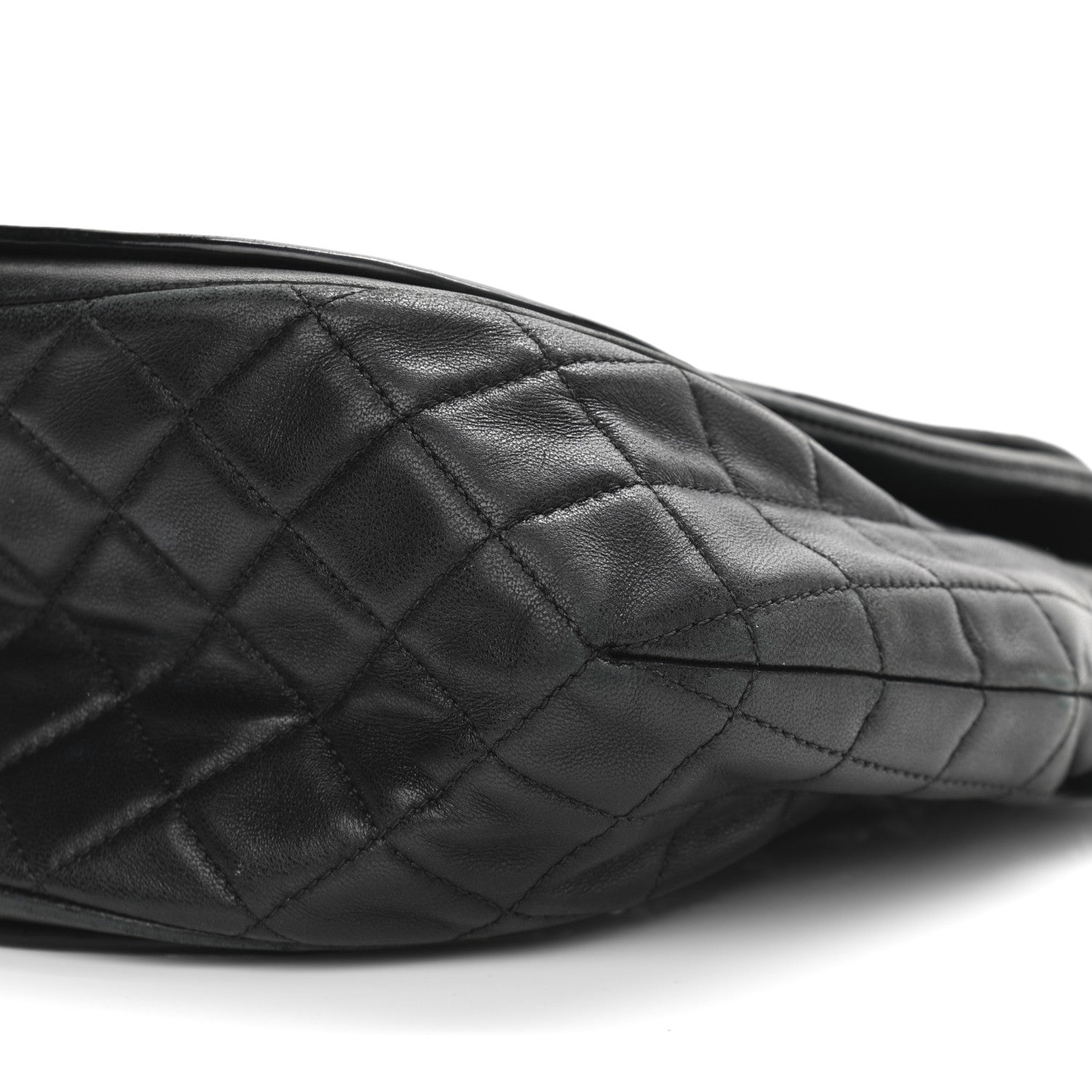 Chanel Lambskin Patent Classic Twist Crescent Flap Bag Black 10 of 17