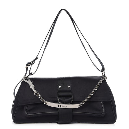 Christian Dior Silk Jersey Crystal Hardcore Clutch Black 1 of 7