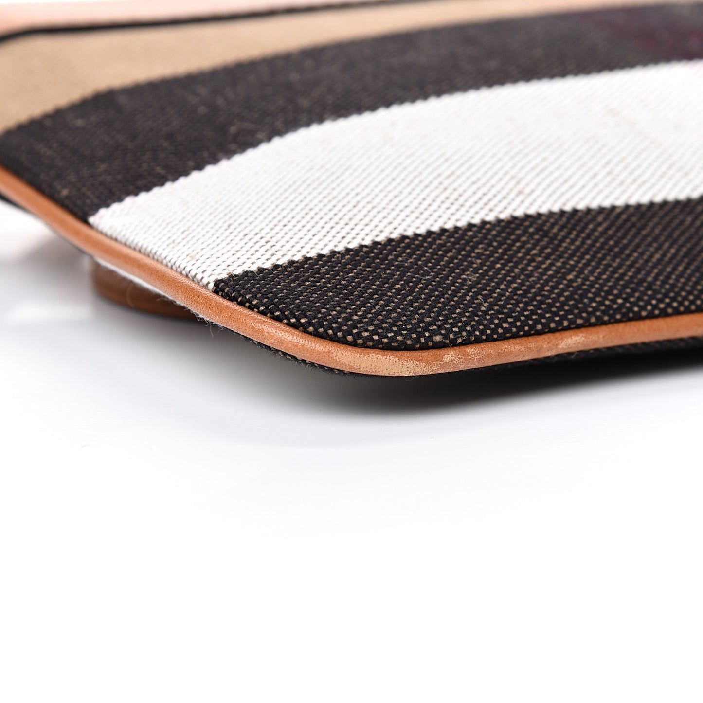 Mega Check Peyton Crossbody Clutch Bag Saddle Brown