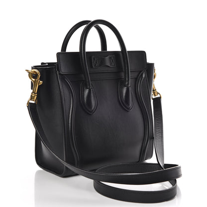 Celine Smooth Calfskin Nano Luggage Black 3 of 9