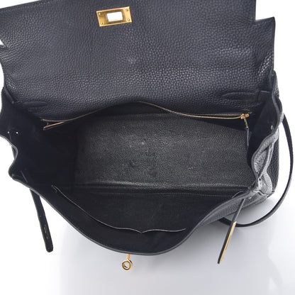 Hermes Taurillon Clemence Kelly Retourne 35 Black 7 of 40