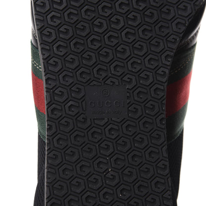 Gucci Calfskin Mens Web Sneakers 9 Black 6 of 9