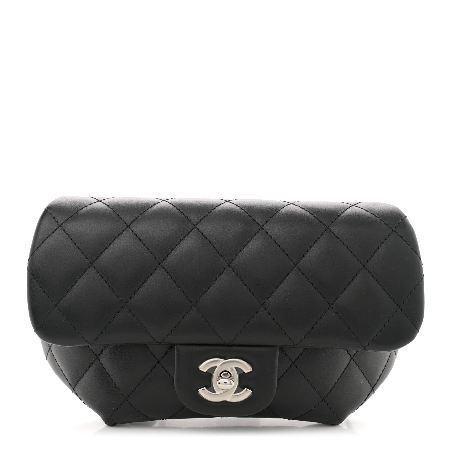 Chanel Calfskin Quilted CC Uniform Flap Belt Bag Black 1 of 10