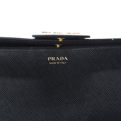 Prada Saffiano Metal Medium Wallet Black 6 of 7