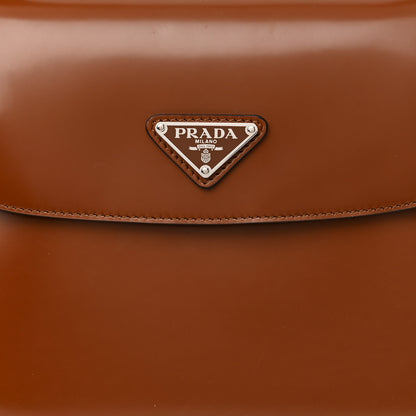 Prada Spazzolato Cleo Flap Adjustable Strap Shoulder Bag Tobacco 7 of 11