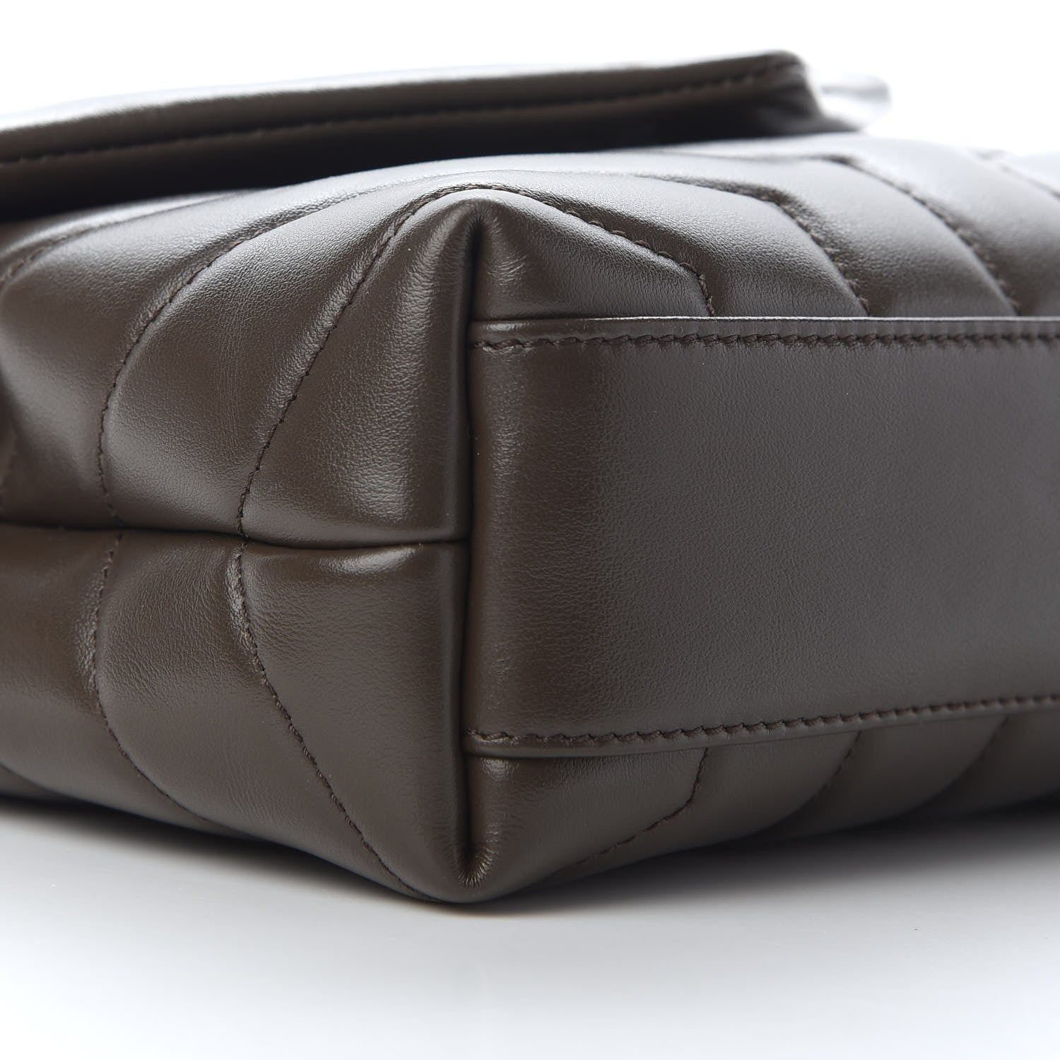 Saint Laurent Calfskin Y Quilted Monogram Toy Loulou Crossbody Bag Earth 7 of 8