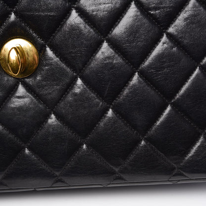 Chanel Lambskin Quilted Jumbo Single Flap Black 13 of 16