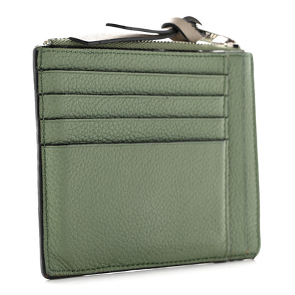 Loewe Soft Grained Calfskin Zip Coin Card Holder Rosemary Tan 3 of 7