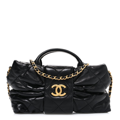 Chanel Lambskin Quilted Mini Bow Bag Black 1 of 10