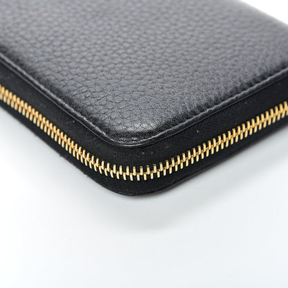 Prada Vitello Daino Zip Around Wallet Black 9 of 10