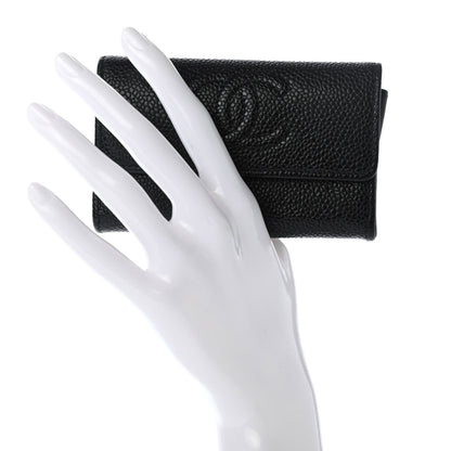 Chanel Caviar Timeless CC Flap Card Holder Black 4 of 5