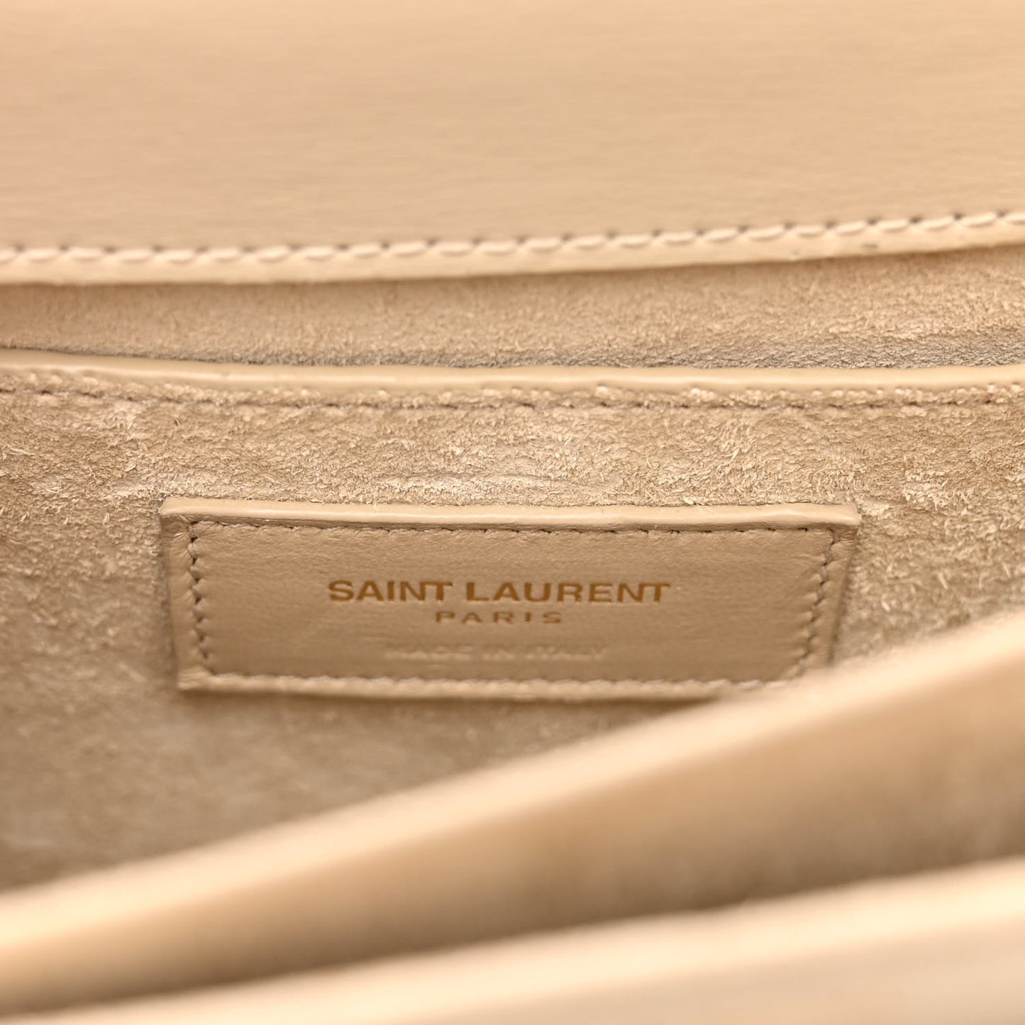 Suede Calfskin Medium Monogram Sunset Beige