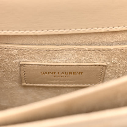 Saint Laurent Suede Calfskin Medium Monogram Sunset Beige 5 of 8