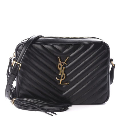 Saint Laurent Calfskin Matelasse Monogram Lou Camera Bag Black 1 of 9