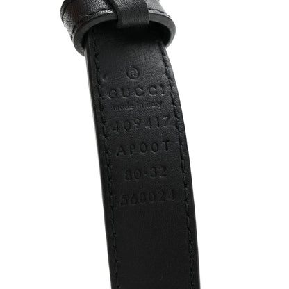 Gucci Calfskin Double G 20mm Belt 80 32 Black 5 of 5