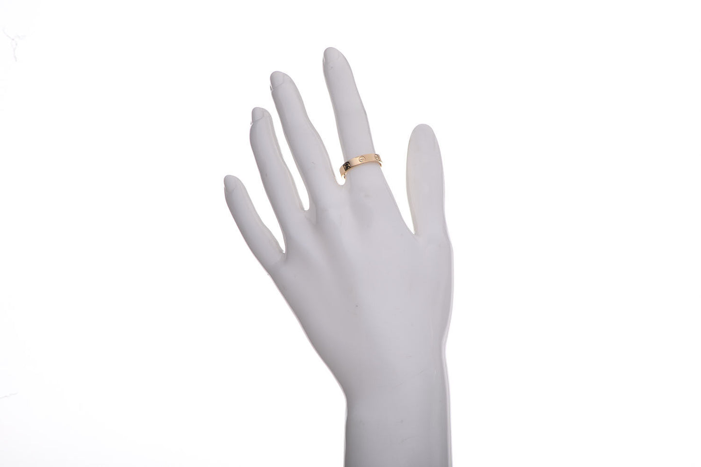 18K Yellow Gold 3.5mm LOVE Wedding Band Ring 53 6.25