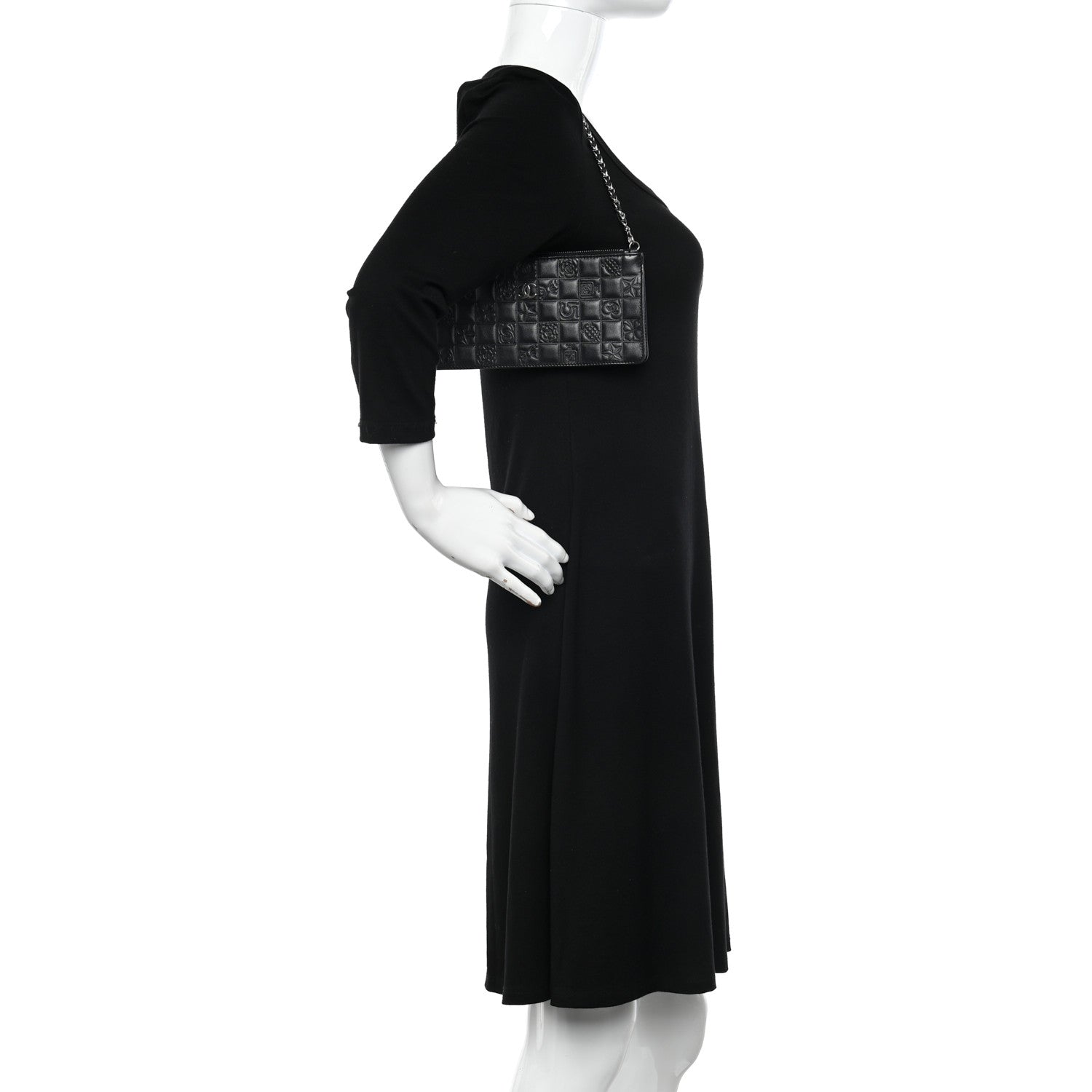 Chanel Lambskin Precious Symbols Pochette Black 2 of 10