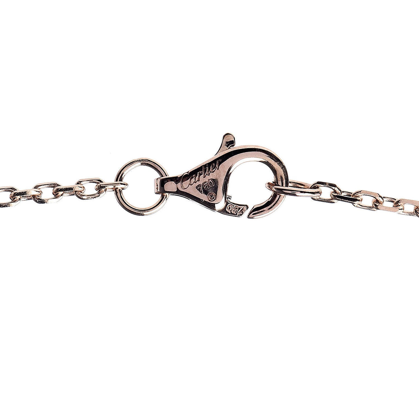 18K Pink Gold Diamond Black Onyx XS Amulette de Cartier Pendant Necklace