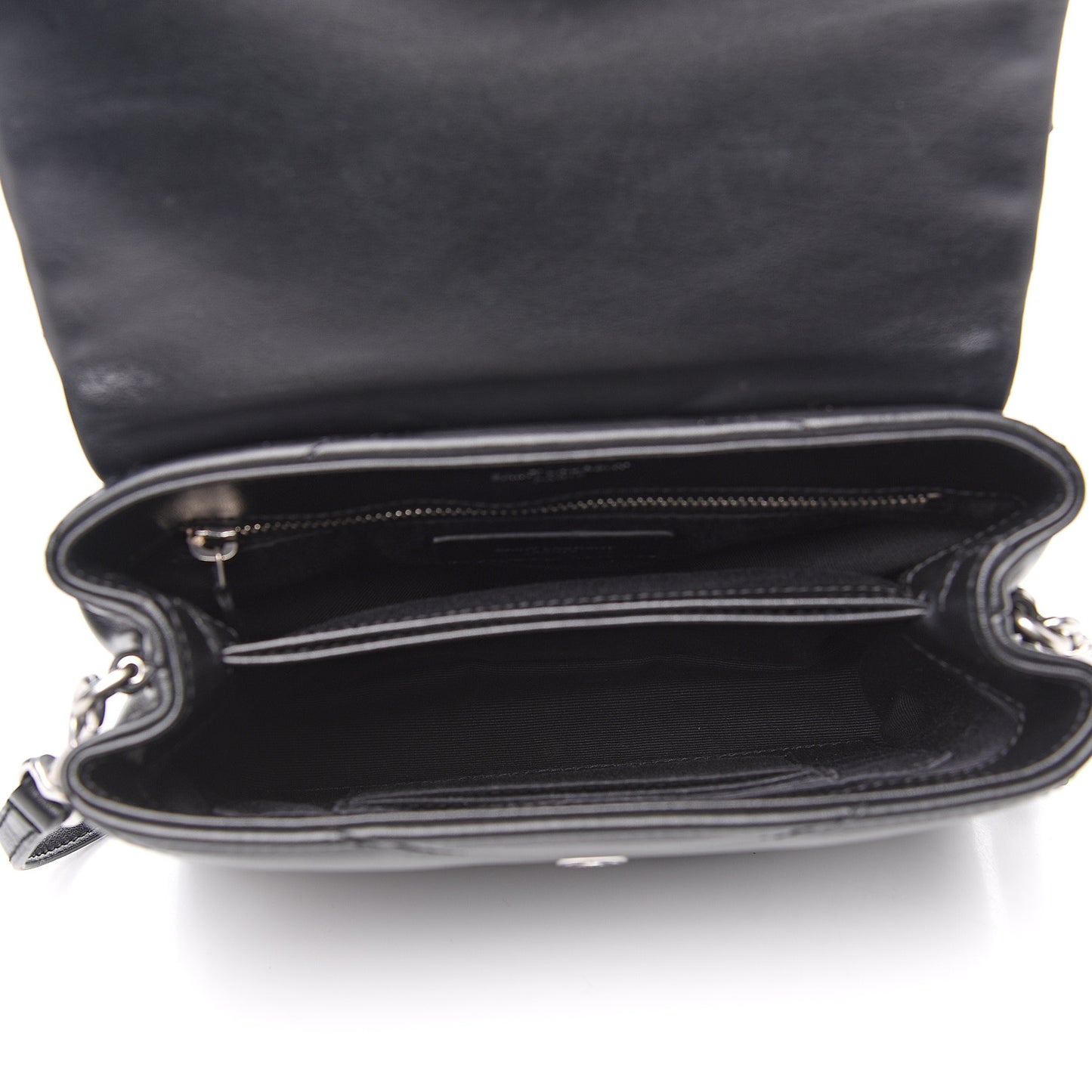 Calfskin Y Quilted Monogram Toy Loulou Crossbody Bag Black