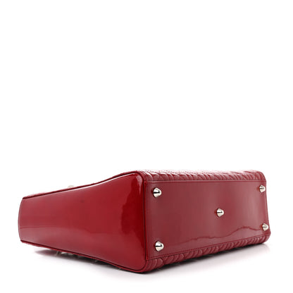 Christian Dior Patent Cannage Large Lady Dior Red 4 of 14