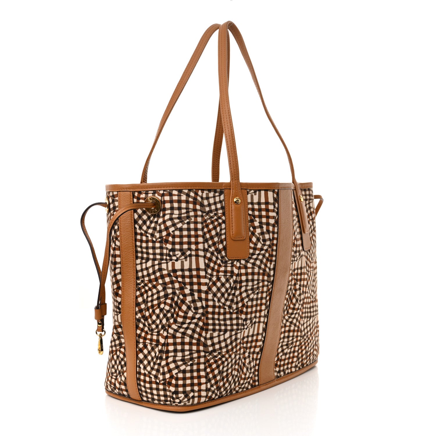 MCM Visetos Medium Liz Reversible Shopper Tote Cognac 5 of 17