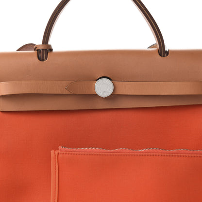 Hermes Vache Hunter Toile Herbag Zip 31 PM Capucine Fauve 8 of 8