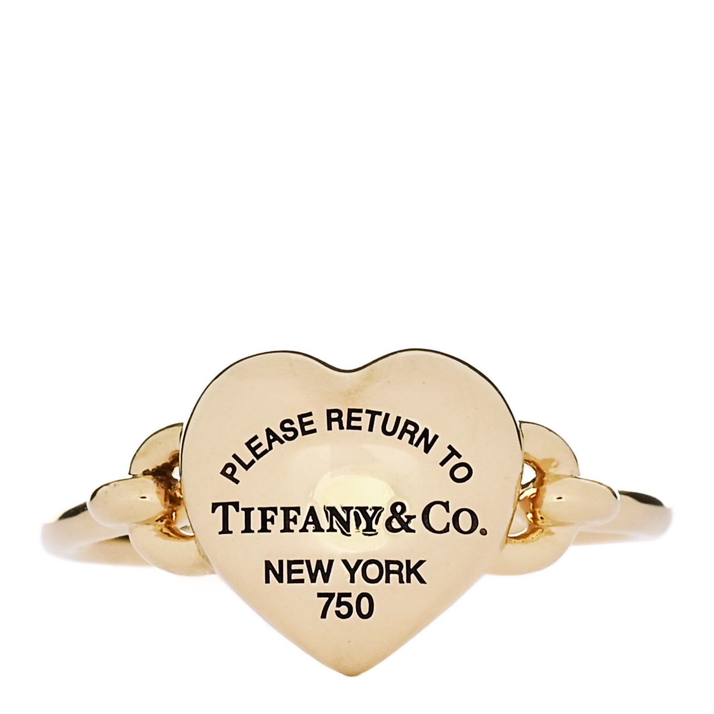 18K Yellow Gold Return to Tiffany Full Heart Ring 58 8.5