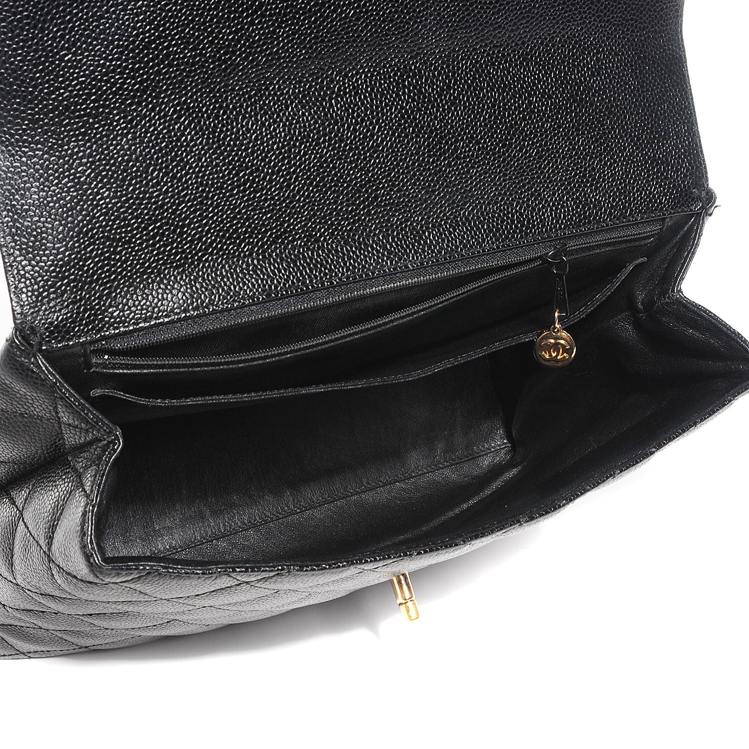 Chanel Caviar Quilted Jumbo Kelly Flap Black 5 of 10