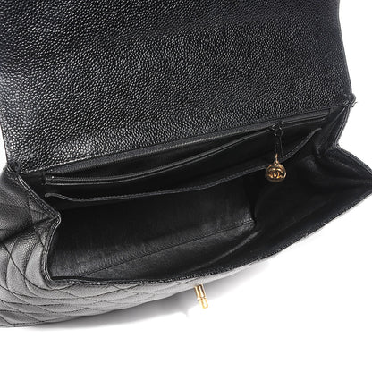 Chanel Caviar Quilted Jumbo Kelly Flap Black 5 of 10