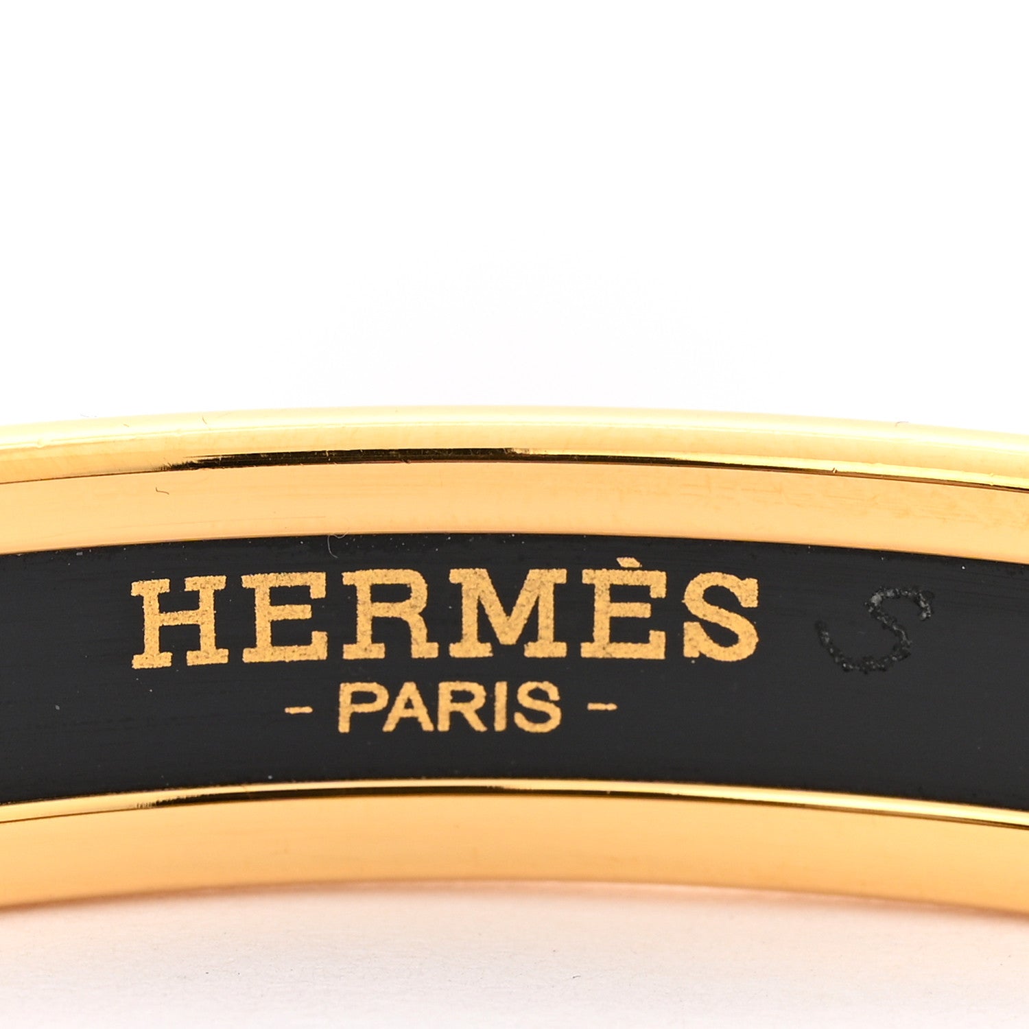 Hermes Enamel Printed Narrow Balcon du Guadalquivir Bracelet 65 Orange 4 of 5