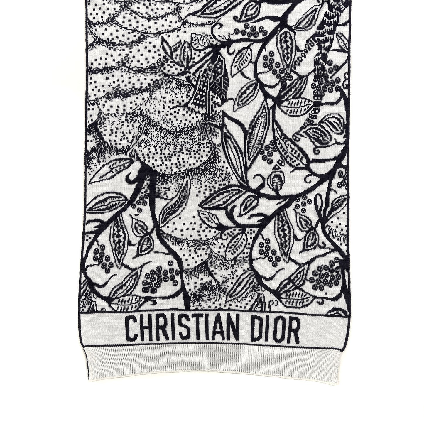 Wool Toile De Jouy Sauvage Scarf Black White