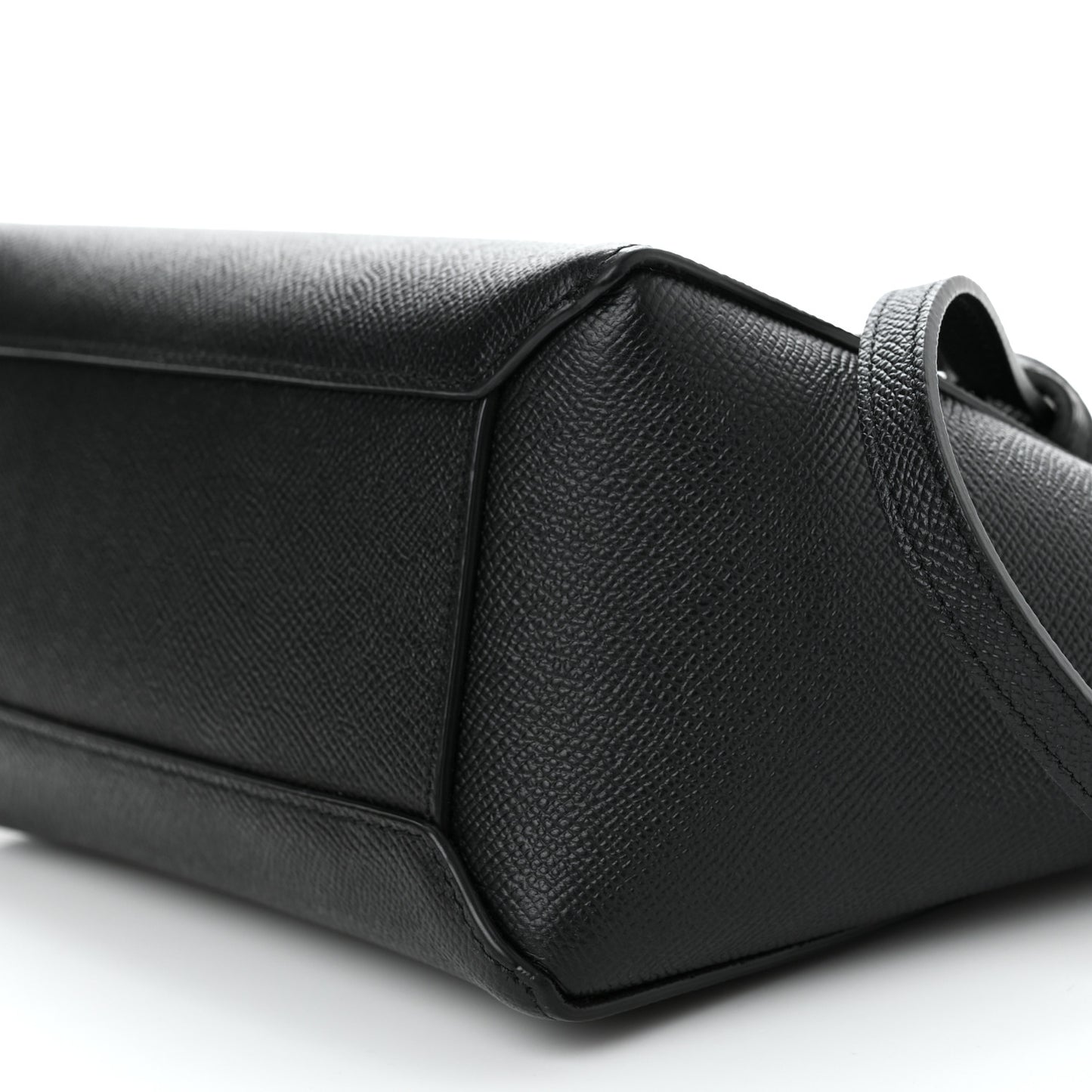 Grained Calfskin Nano Belt Bag Black