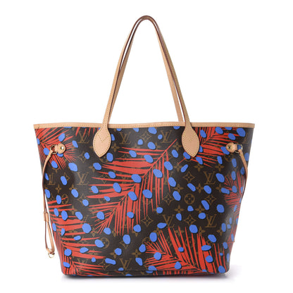 Louis Vuitton Monogram Jungle Dots Neo Neverfull MM Coquelicot Denim 1 of 10