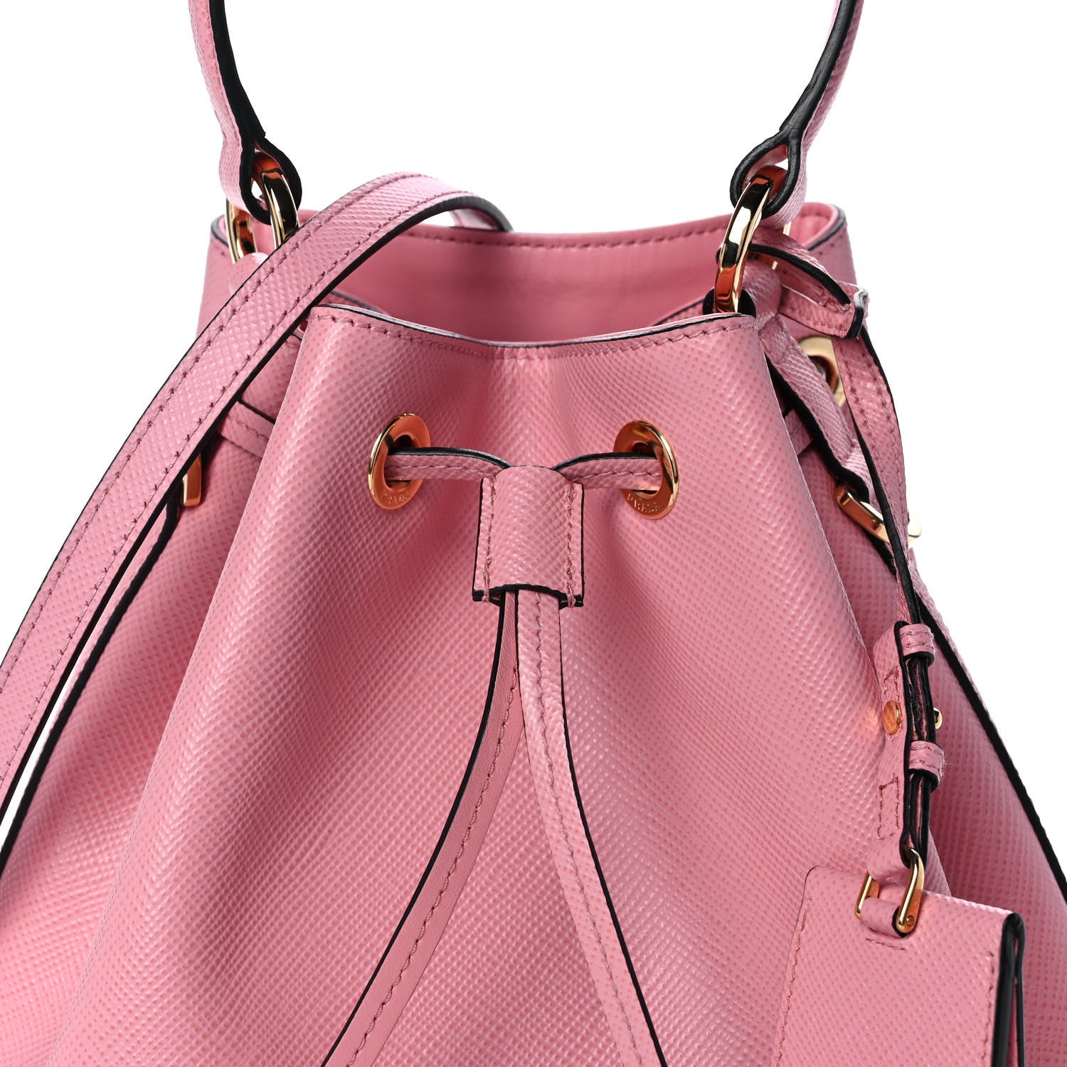 Prada Saffiano Cuir Bucket Bag Petalo 8 of 10