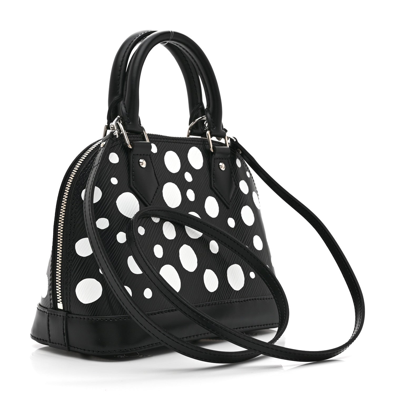 Louis Vuitton X YK Epi Alma BB Black White 3 of 10