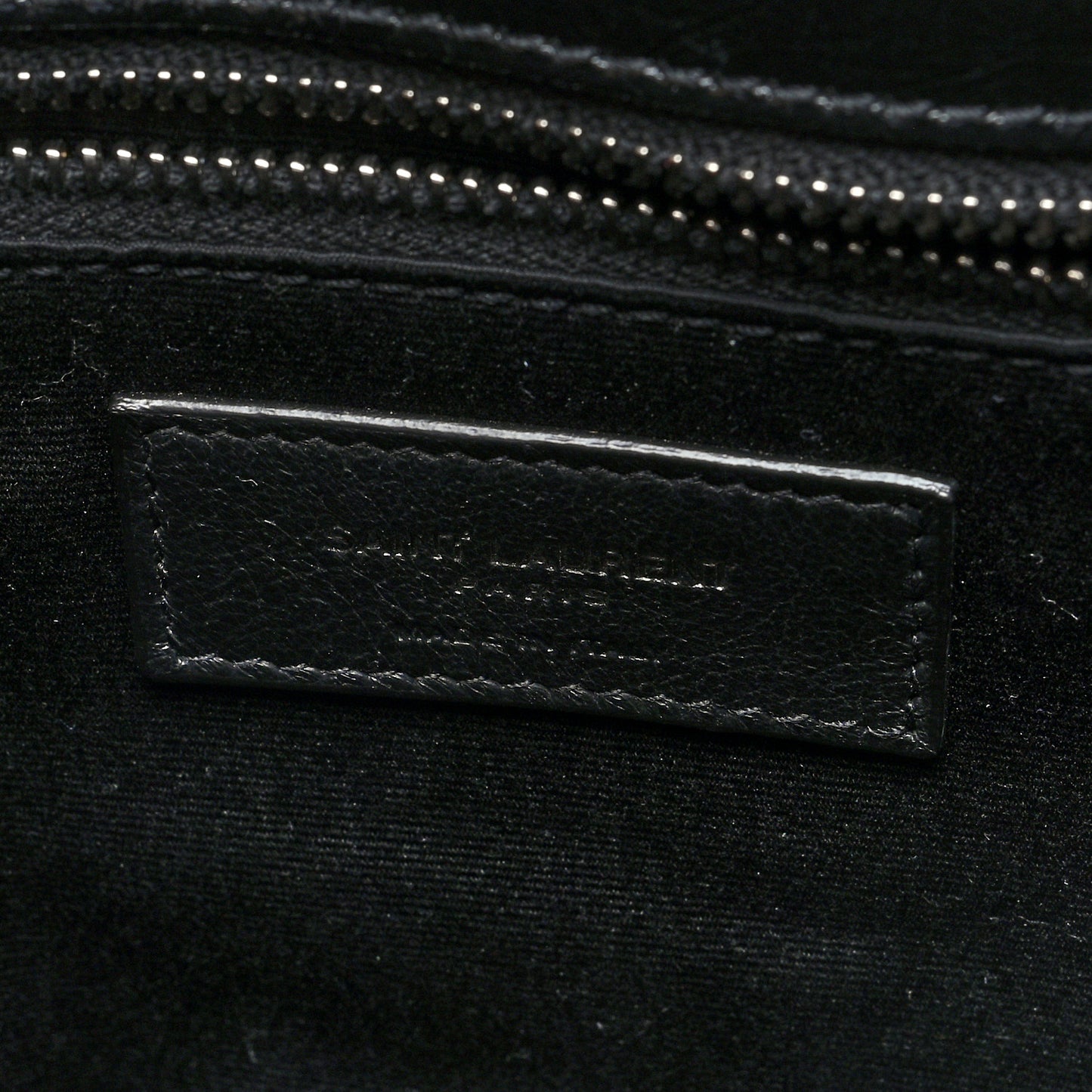Crinkled Calfskin Matelasse Monogram Medium Niki Chain Satchel Black