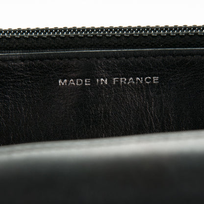 Chanel Calfskin Double Stitch Hamptons Wallet On Chain WOC Black 7 of 9