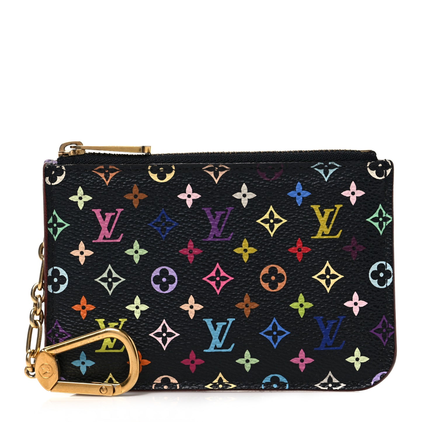 Monogram Multicolor Key Pouch Black Violet