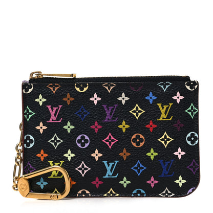 Louis Vuitton Monogram Multicolor Key Pouch Black Violet 1 of 5