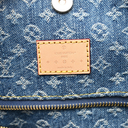 Louis Vuitton Monogram Denim CarryAll MM Blue 7 of 12