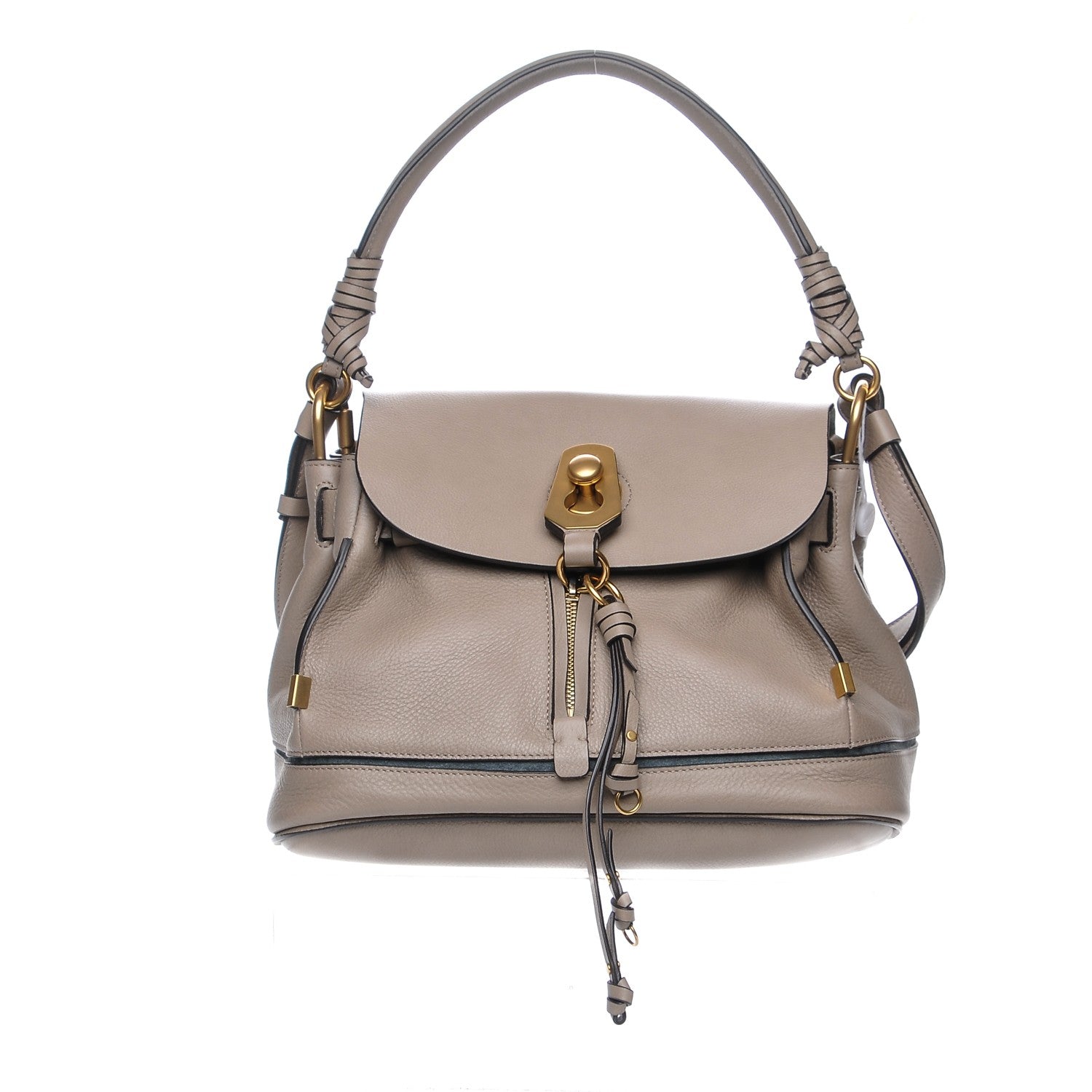 Chloe Suede Calfskin Small Owen Flap Bag Motty Grey 1 of 8