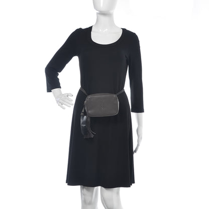 Saint Laurent Lambskin Monogram Lou Belt Bag Asphalt 2 of 10